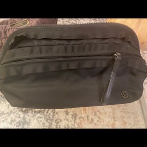 EUC Lululemon black cosmetic bag
